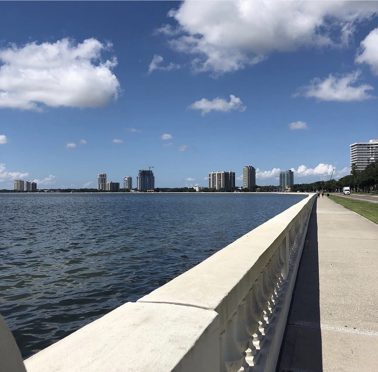 Bayshore Boulevard and Tampa Bay along the Gasparilla parade route