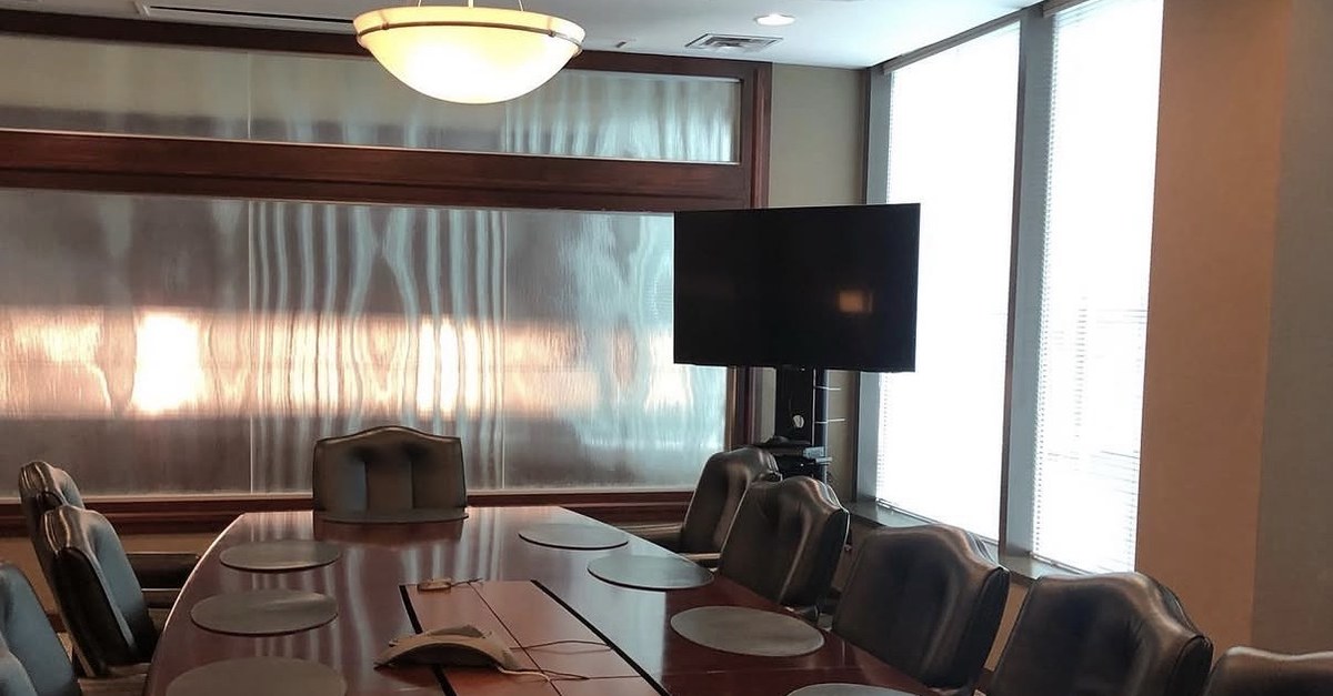 Conference room at the Frey Law Firm office in downtown Tampa