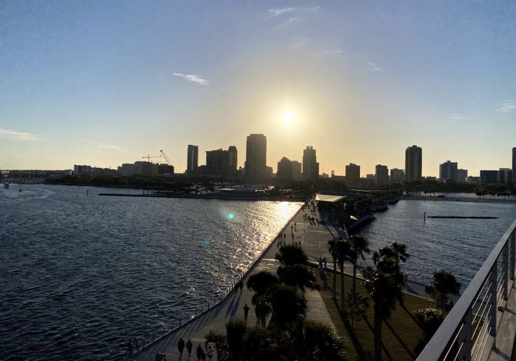 Downtown St. Petersburg skyline from the St. Pete Pier