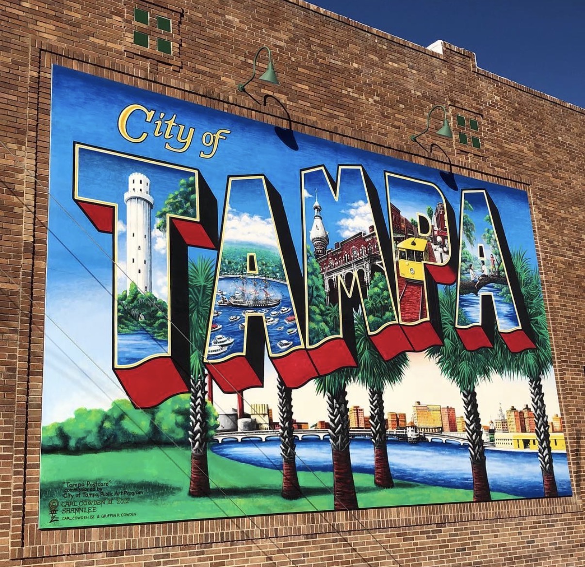 Tampa Postcard mural by Carl Cowden III, photographed by Attorney Ron Frey